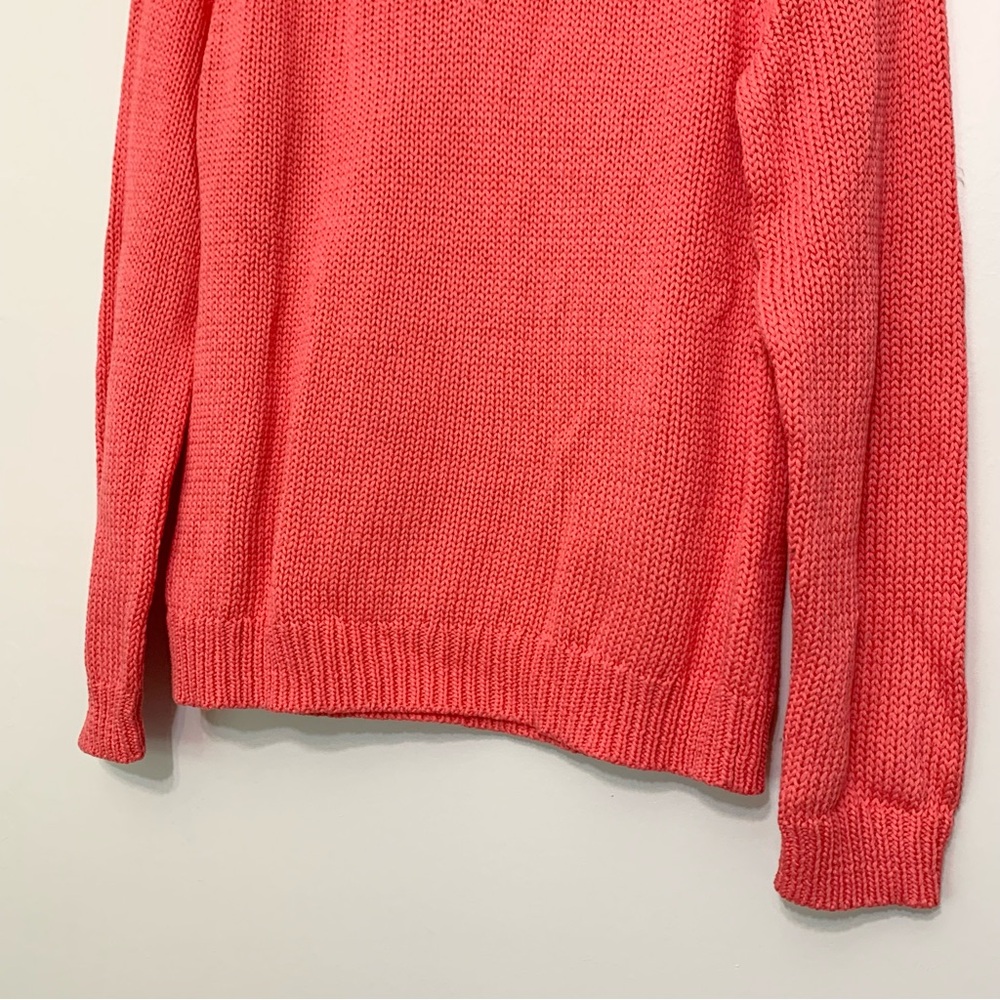 Banana Republic Milly Collection Crew Neck Sweater Coral Small - Picture 4 of 12